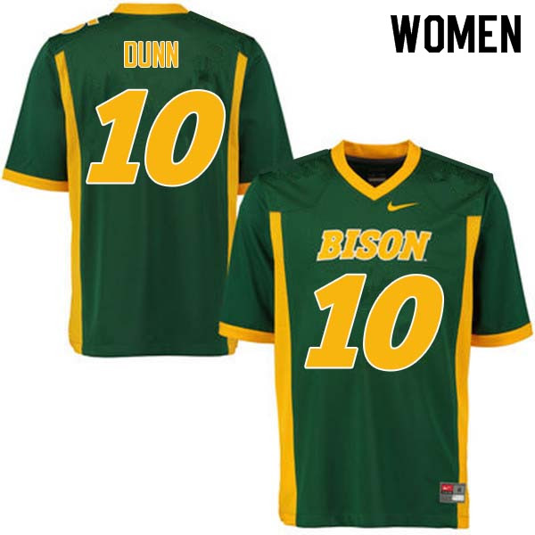 Women #10 Lance Dunn North Dakota State Bison College Football Jerseys Sale-Green - Click Image to Close